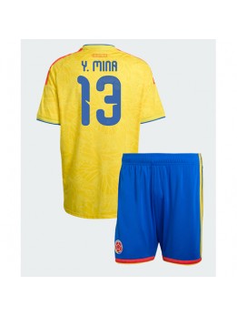 Colombia Yerry Mina #13 Replika Hemmakläder Barn VM 2026 Kortärmad (+ byxor)